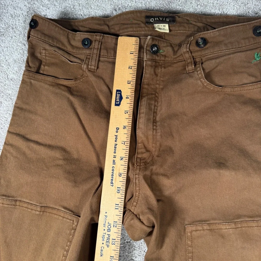 Orvis Men's 36x30 Brown Utility Double Knee Canvas Field Pants Hunting Outdoor